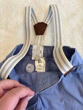 Oshkosh NWT 9 months baby boy shorts with suspenders summer